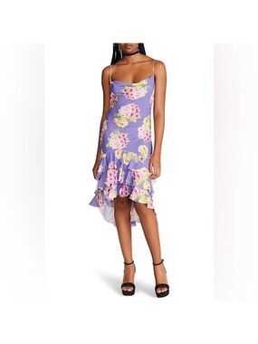 Betsey Johnson Ruby High Low Ruffled Midi Dress 8 New